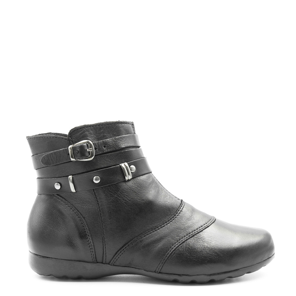 Bota Zatta Couro Flat Fivela Rafa - Women Shoes