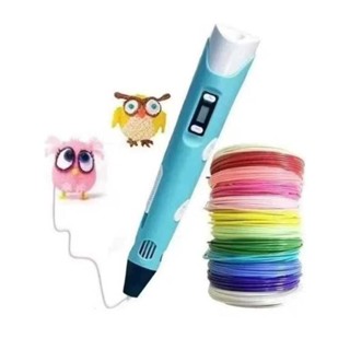 Caneta 3D Impressora Manual Infantil e Adulto Com Filamentos PLA Tela LCD Desenho 3D em Oferta na Shopee
