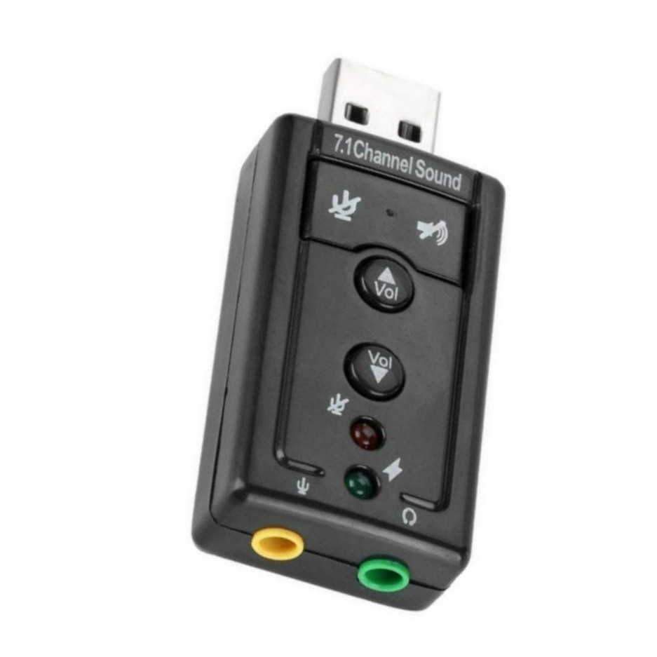 Placa De Som Usb 7.1 Canais Adaptador Audio Fone De Ouvido