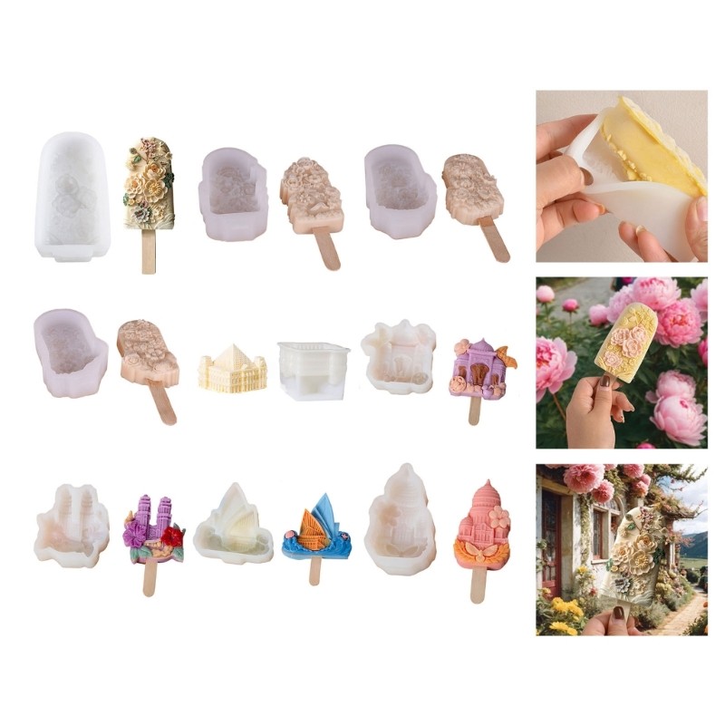 DK Ice Cream Molds Picolés Maker Textura De Silicone Sorveteira Para Sorvete