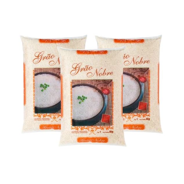 Arroz Tipo 1 Grão Nobre 5kg Atacado (6 Unidades)