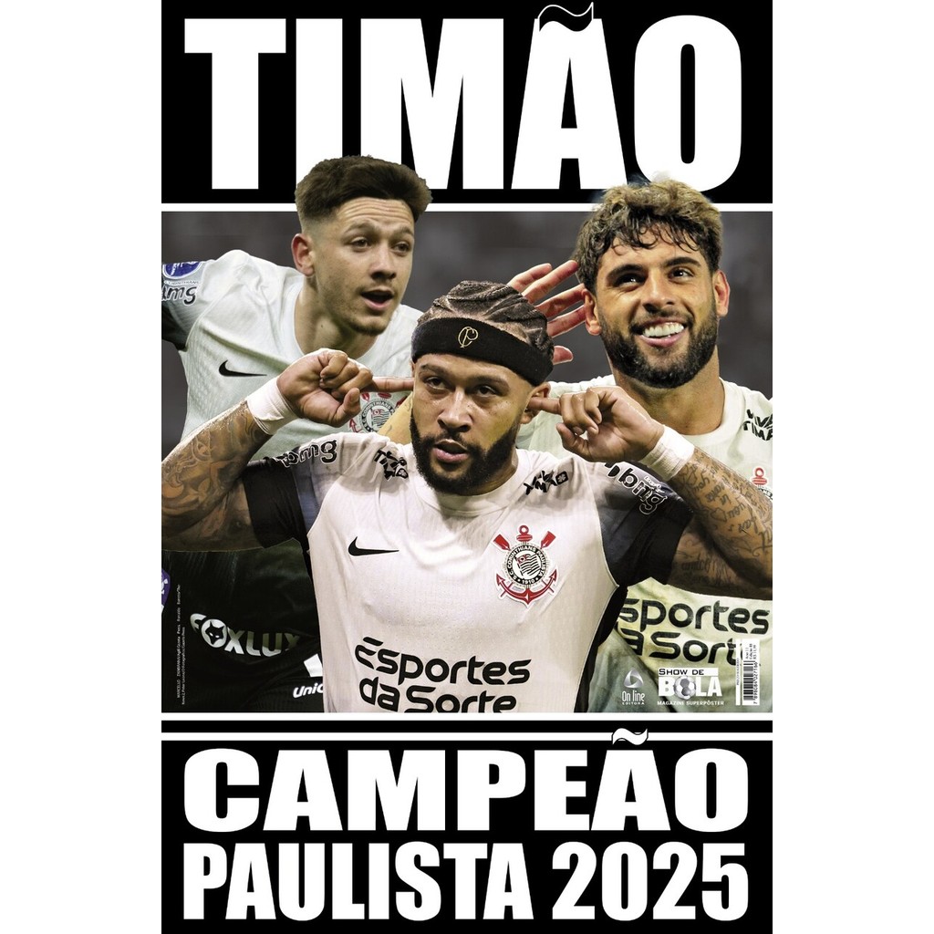 Show de Bola Magazine SuperPôster 88 - Campeão Paulista 2025 - Corinthians em Oferta na Shopee