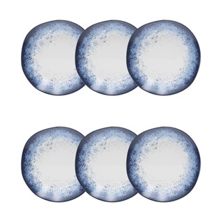 Jogo de 6 Pratos Sobremesa 21,5cm Oxford Ryo Galápagos em Oferta na Shopee