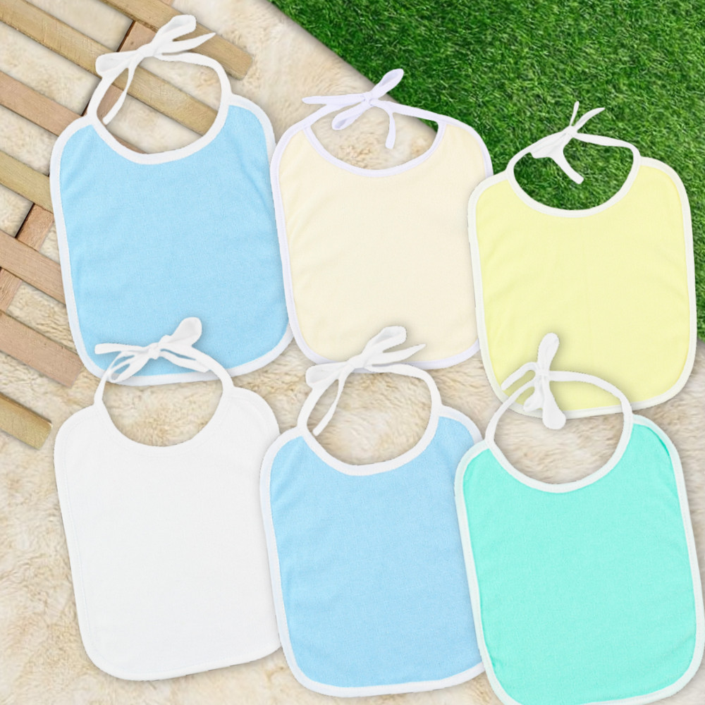 Kit 6 Babador Bebê Unissex Baratinha Tecido Atoalhado - Tamanho Único (Atacado)