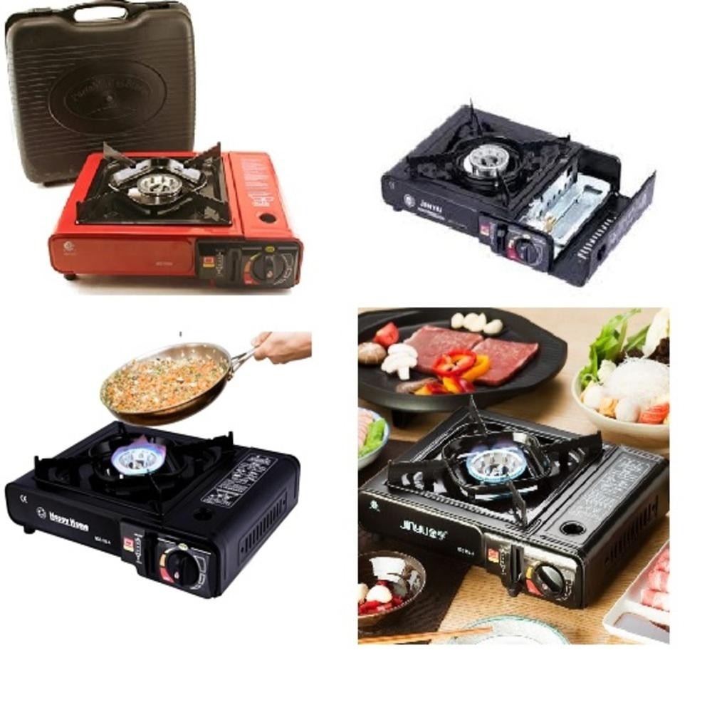 FOGAO AUTOMATICO COM MALETA PORTATIL PARA PRAIA E CAMPING FOGAREIRO GAS BUTANO CARTUCHO