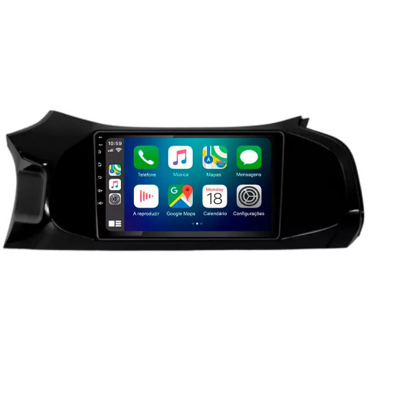 Central Multimidia para Chevrolet Onix 2013 com Kit (TELA ,CHICOTE e MOLDURA)
