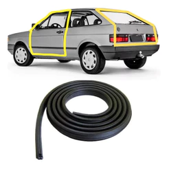KIT Borrachas Vedação 2 Portas e 1 Porta Malas Gol Parati Voyage G1 Quadrado Gol GTS GTI Quadrado
