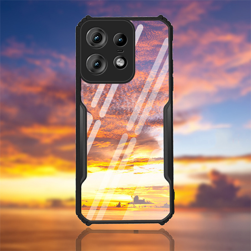 Para Motorola Edge 50 Ultra 50 60 Pro 50 Fusion Caso De Telefone Transparente Armadura Acrílico À Prova De Choque Lente
