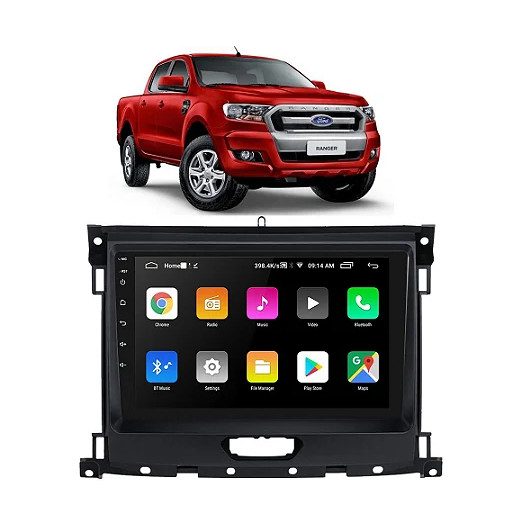 Central Multimidia para FORD RANGER 2015 com Kit (TELA ,CHICOTE e MOLDURA)