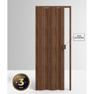 Porta Sanfonada de Pvc 210x85cm Permatti Imbuia em Oferta na Shopee