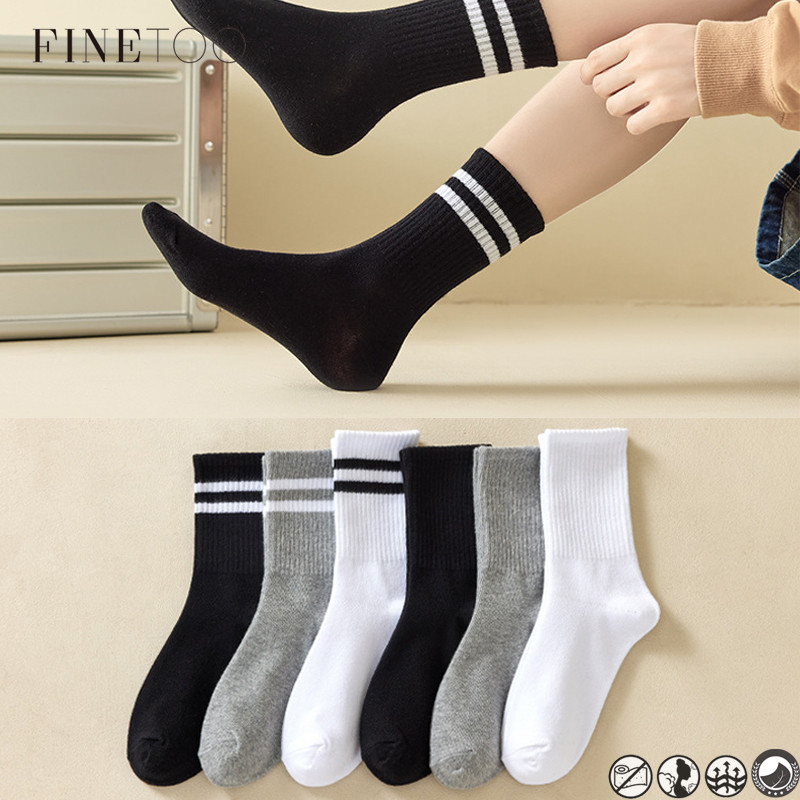 Finetooo Meias Da Moda E Médias Para Mulheres De Cor Sólida Respirável