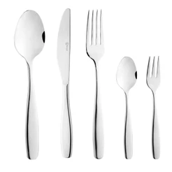 Faqueiro de Aço Inox 30 Peças Cannes Wolff para Talheres Sobremesa Requintado Sofisticado Completo Restaurante Refeições
