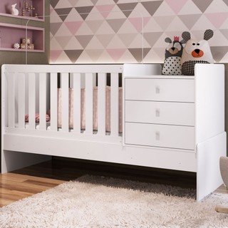 Berço Cama com Cômoda Bb680 Branco - Completa Móveis em Oferta na Shopee
