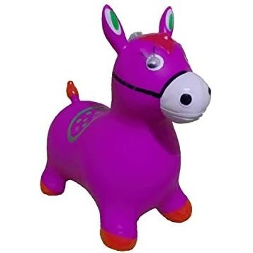 Cavalinho Upa Upa Brinquedo Pula Pula Musical Com Luz Borracha Resistente Inflável Lilás