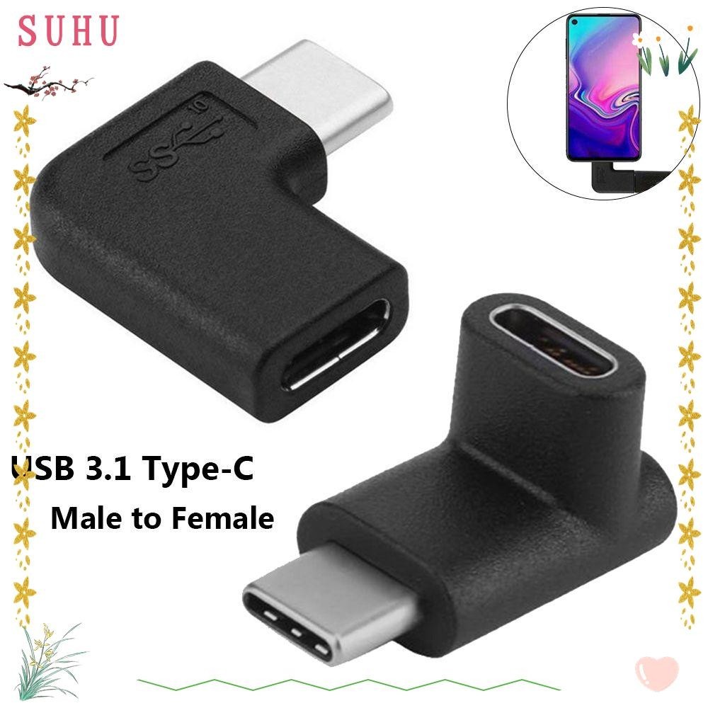 SUHU Extender Connector Smart Phone Conversor De Ângulo Reto Tipo C Macho Para Fêmea S10/S10 + Huawei P30/P30 OnePlus 7