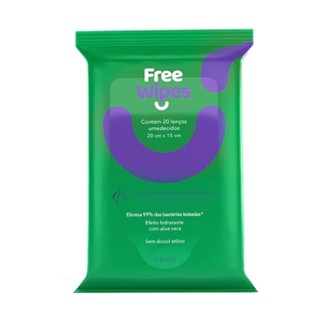 Lencos Umedecidos Free Wipes Antissepticos 20 Unidades em Oferta na Shopee