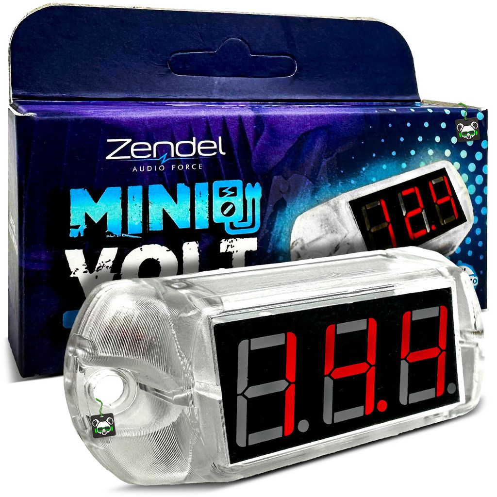 Mini Voltímetro Automotivo 12v 24v Medidor Bateria Zendel - Spare Parts and Accessories for Vehicles