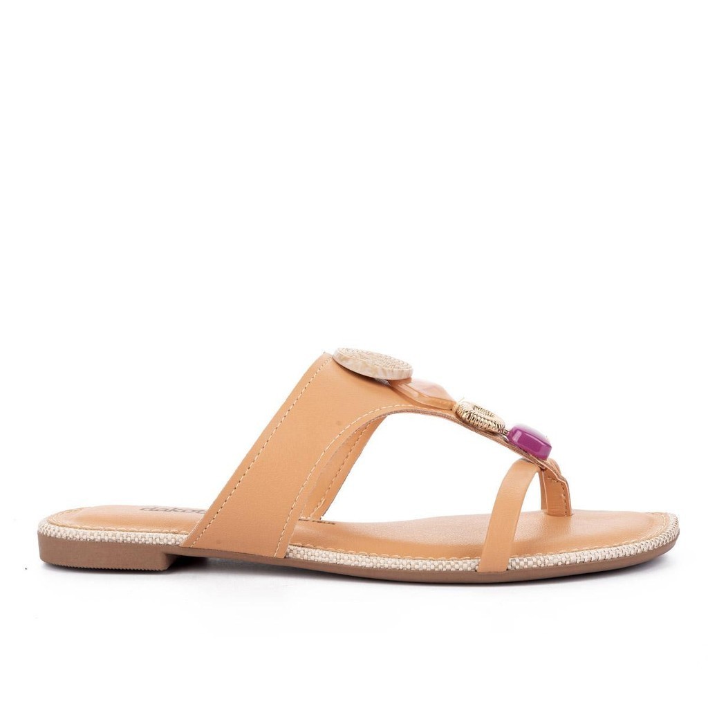 Chinelo Dakota Com Pedrarias Metalizado - Women Shoes
