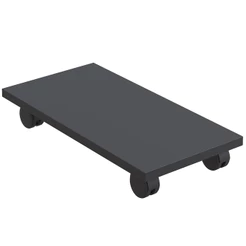 Suporte Para Cpu Com Rodízios Cyber L03 Preto - Lyam Decor