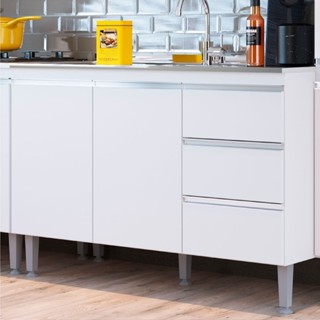 Balcão de Cozinha para Pia Athena 2 Portas 3 Gavetas em Oferta na Shopee