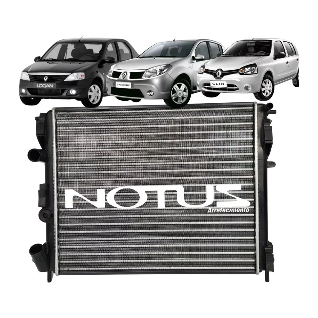 Radiador Notus Renault Clio Logan Sandero Symbol 2006 2008 2010 2012 2013 C/ Ar