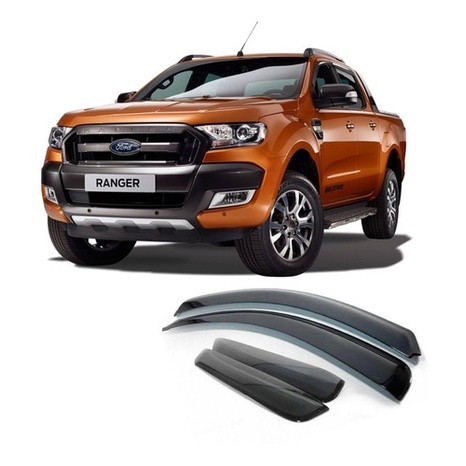 Super Defletor Calha de Chuva Ranger 2013 a 2021 4 Portas Ecoflex