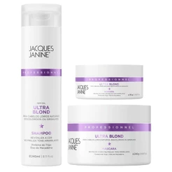 Kit Jacques Janine Ultra Blond Tratamento Matizador Shampoo Máscara 80g ou 270g