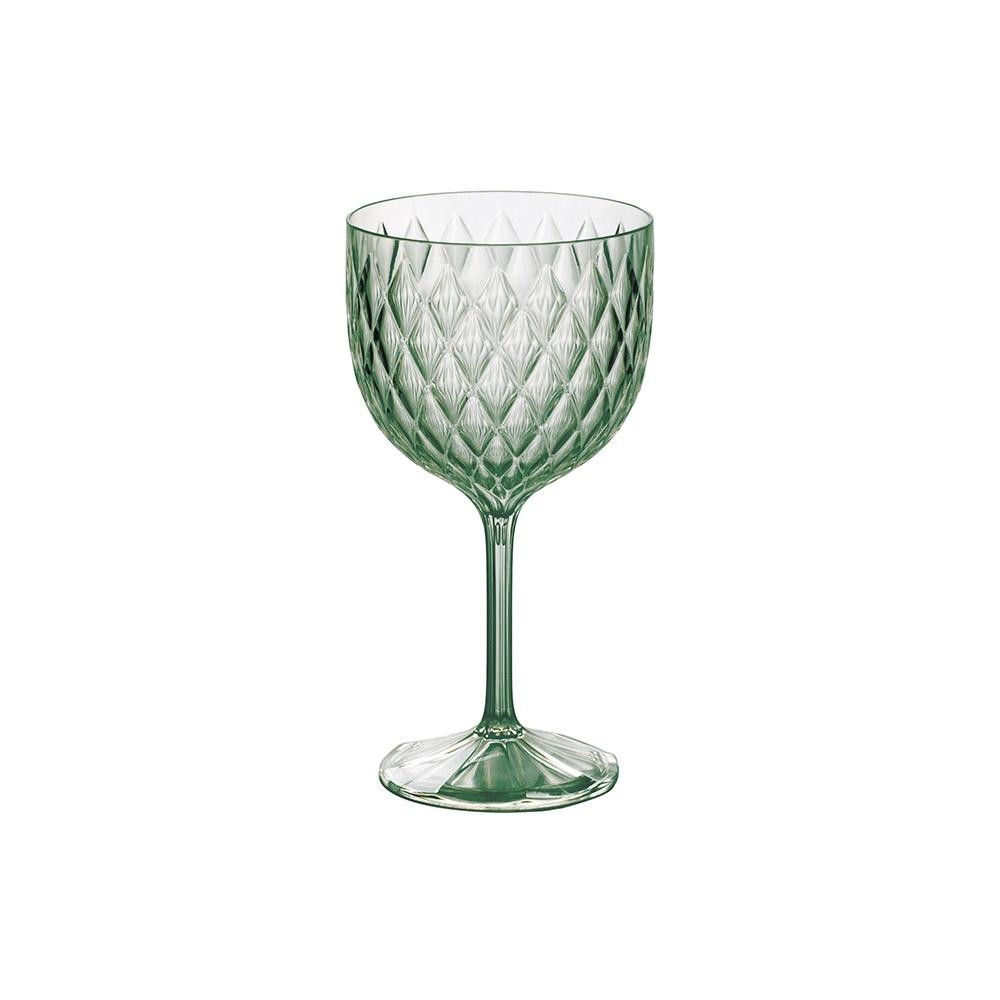 Taça Gin Plástico 540 ml Verde Glamour Plasútil - Home & Living