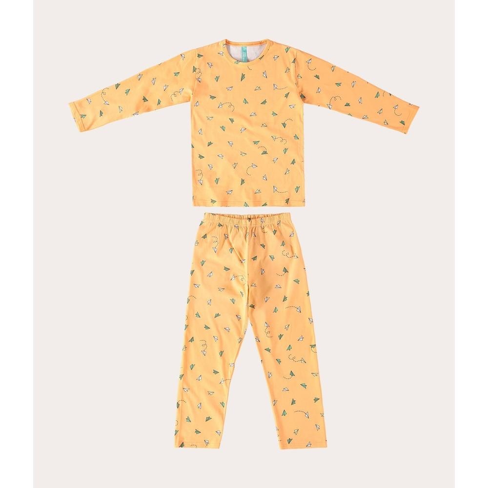 Pijama Infantil Unissex Estampado Em Malha Algodão Malwee Kids - Baby & Kids Fashion