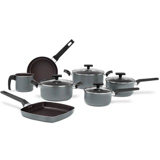 Jogo de Panelas Antiaderente Ceramica 7 Pçs Preserve Brinox em Oferta na Shopee