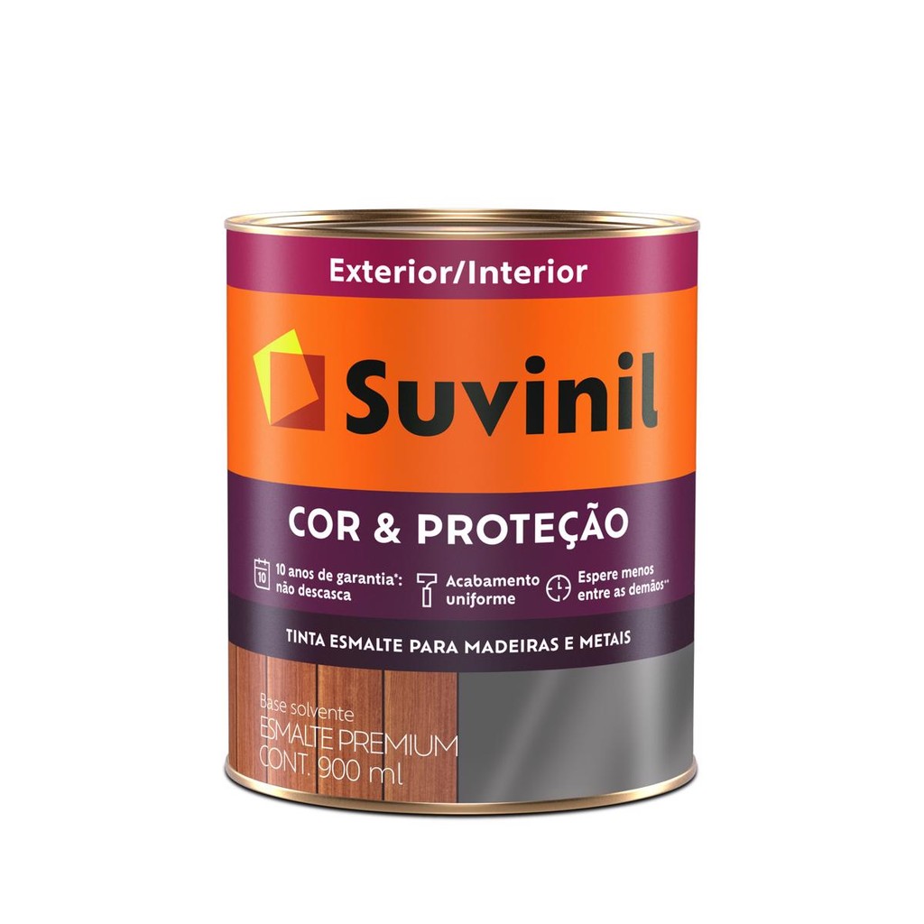 Tinta Esmalte Cor & Proteção Brilhante Várias Cores 0,9L Suvinil