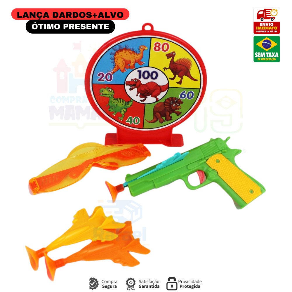 Arminha De Brinquedo Laça Dardos + Alvo trabalha pontaria e diversão ENVIO IMEDIATO