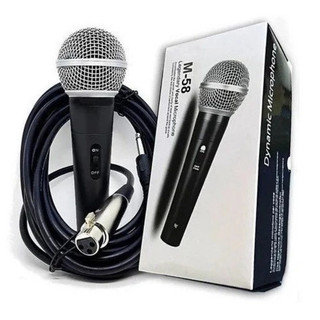 Microfone Profissional Com Fio de 5 Metros Dinâmico Ms-58 Envio imediato