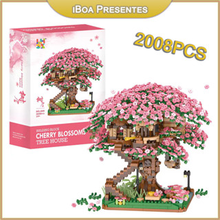 2008 DIY Blocos De Construção Árvore Flor De Cerejeira Romântico Flor De Cerejeira Casa Namorada Presente em Oferta na Shopee