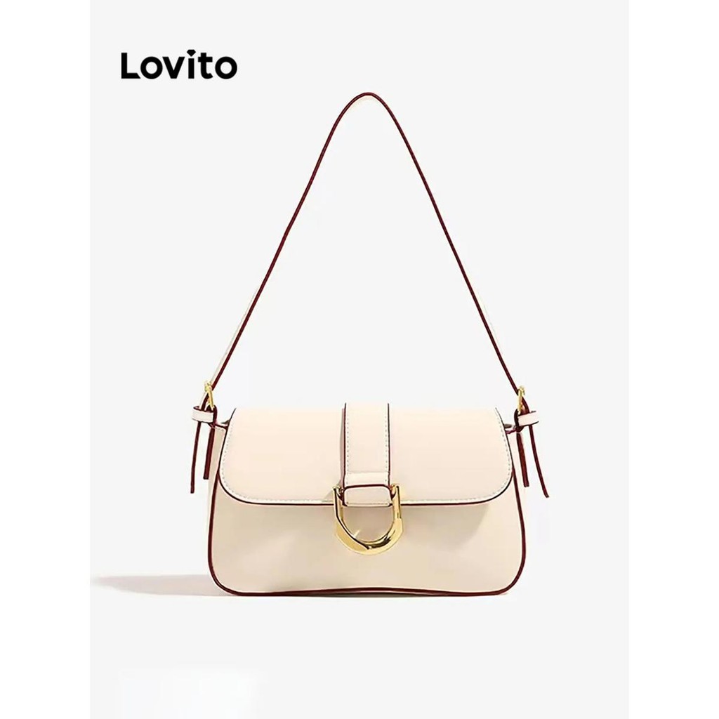 Lovito Elegante simples e elegante combinando pequena bolsa de ombro para mulher LFA67026