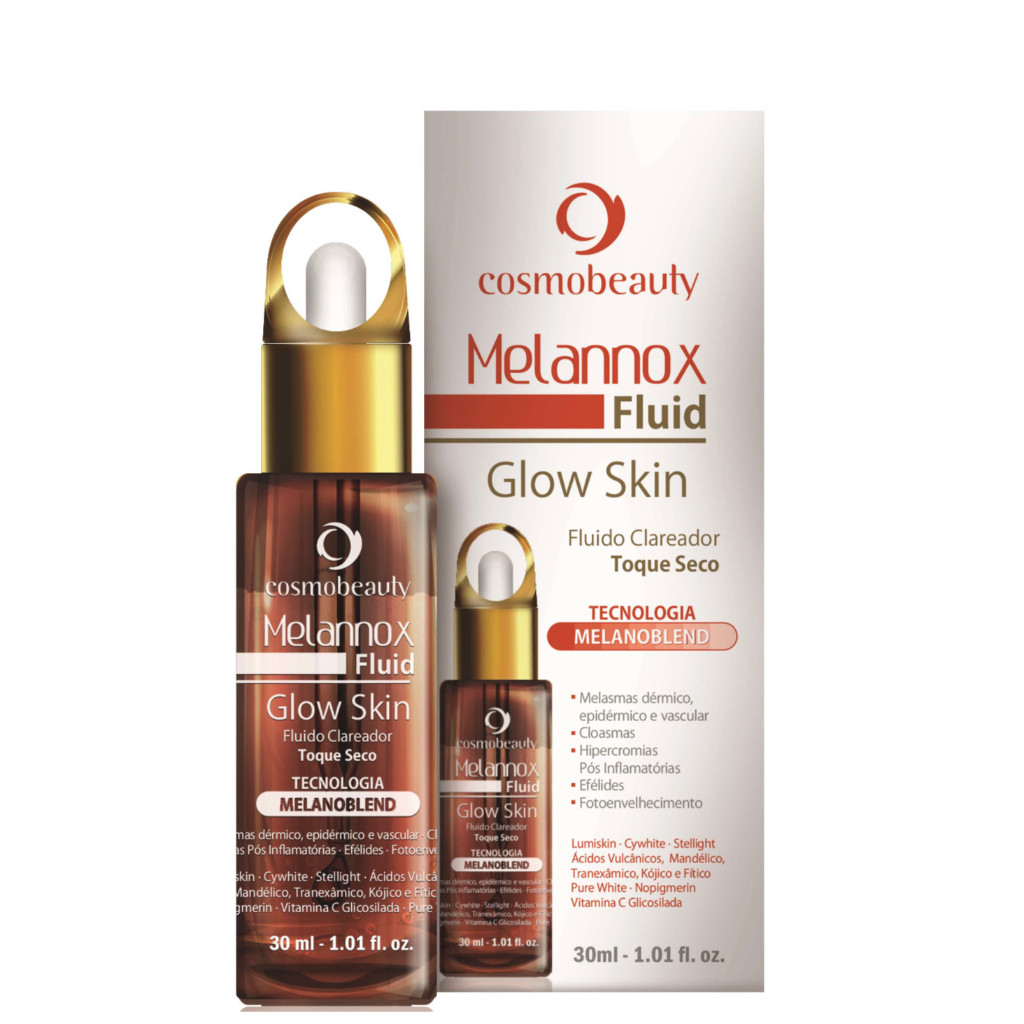 Melannox Fluid Glow Skin Clareador Facial Cosmobeauty 30ml em Oferta na Shopee