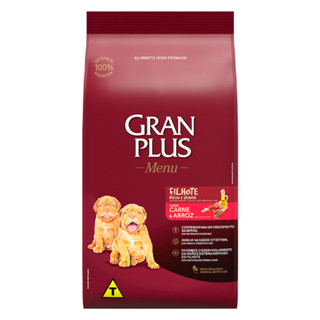 Ração Granplus Menu Filhotes 3kg sabor Carne e Arroz em Oferta na Shopee