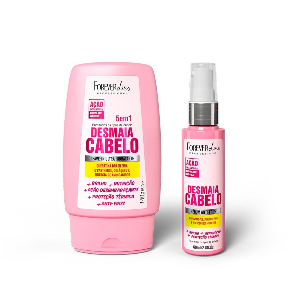 Kit Leave-in e Sérum Desmaia Cabelo Forever Liss em Oferta na Shopee