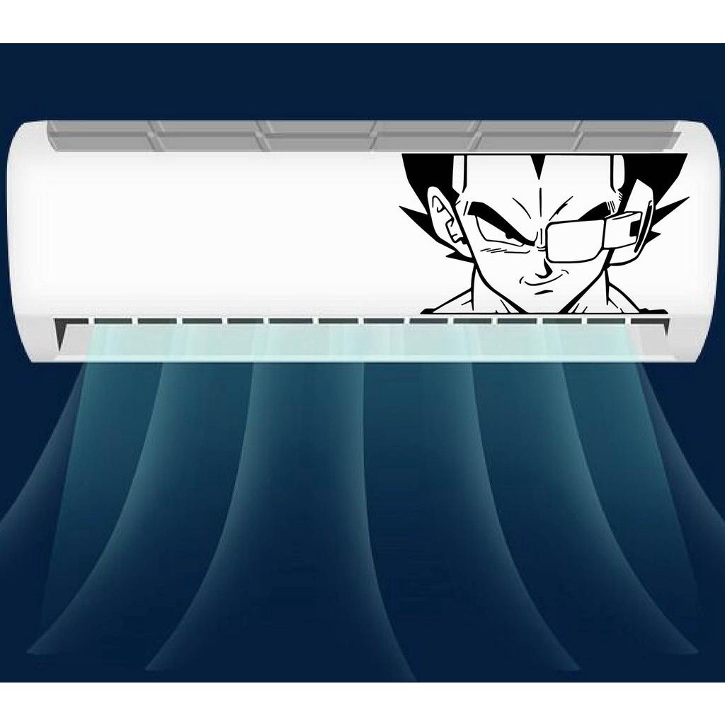 Adesivo Decorativo Para Ar condicionado Anime Vegeta Naturo