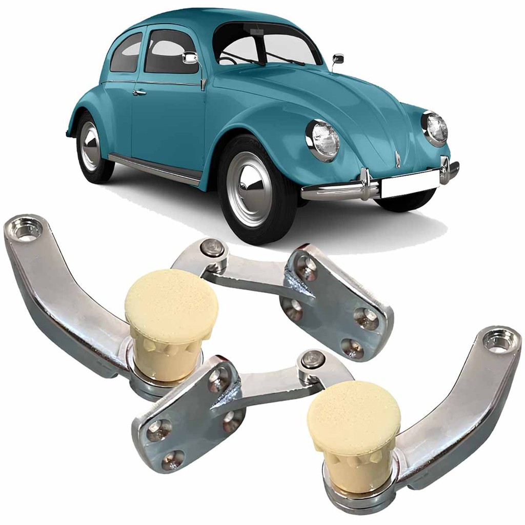 Par Trinco Janela Basculante Lateral Fusca 59 60 61 62 63 64 65 66 67 68 69 70 71 72 73 Botão Bege
