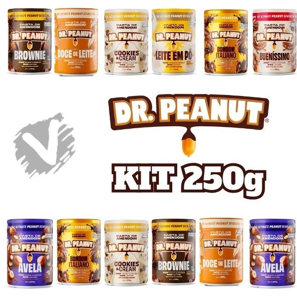 Kit 2 `Pasta de amendoim Dr Peanut 250g Sabores Zero Açucares Sem Glúten 2 Unidades Flex SP em Oferta na Shopee