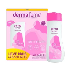 Kit Sabonete Líquido Íntimo Dermafeme Tutti-Frutti 2 Unidades 200ml Cada