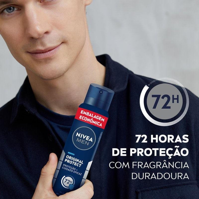 Detalhes do Desodorante Antitranspirante Aerossol Nivea Men Original Protect 200ml