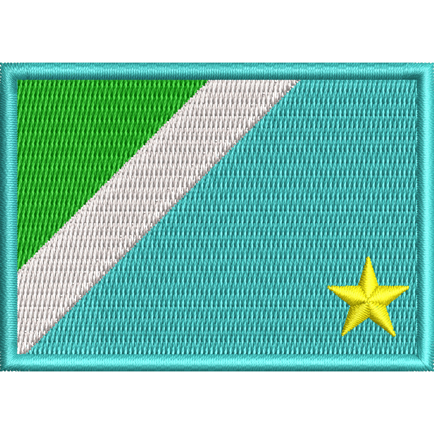 Patch Bordado Bandeira do Mato Grosso do Sul 7cmx5cm - Moto Clube Motocross Airsoft  Militar
