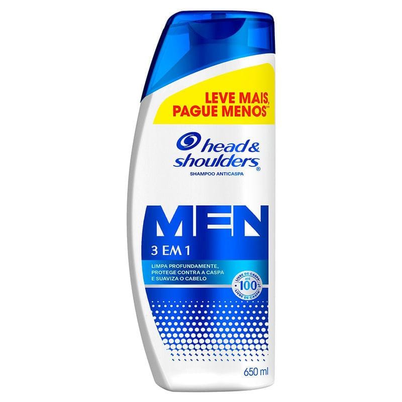 Shampoo Anticaspa Head & Shoulders Men 3 em 1 650ml - Beauty