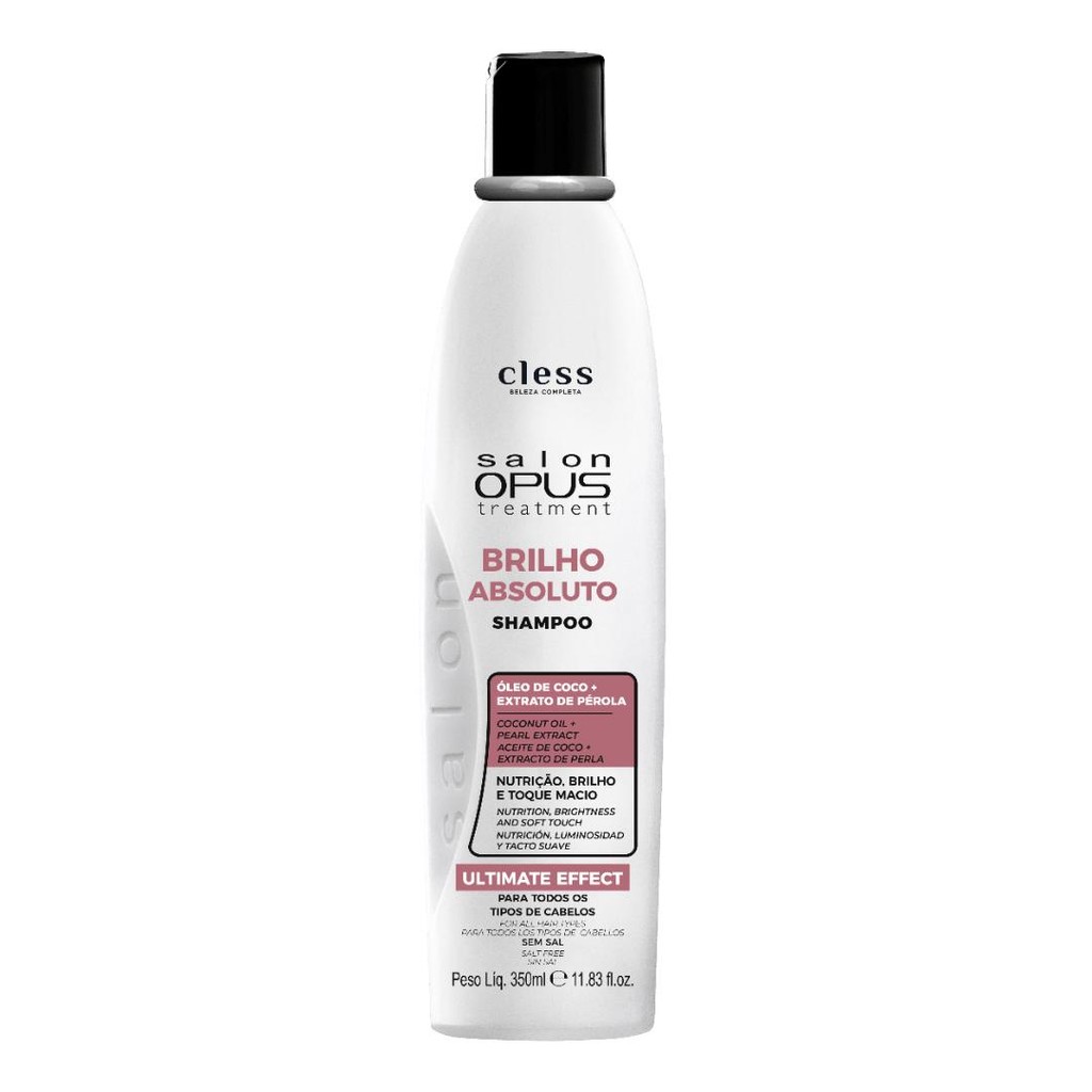 Salon Opus Shampoo  Brilho Absoluto 350ml em Oferta na Shopee