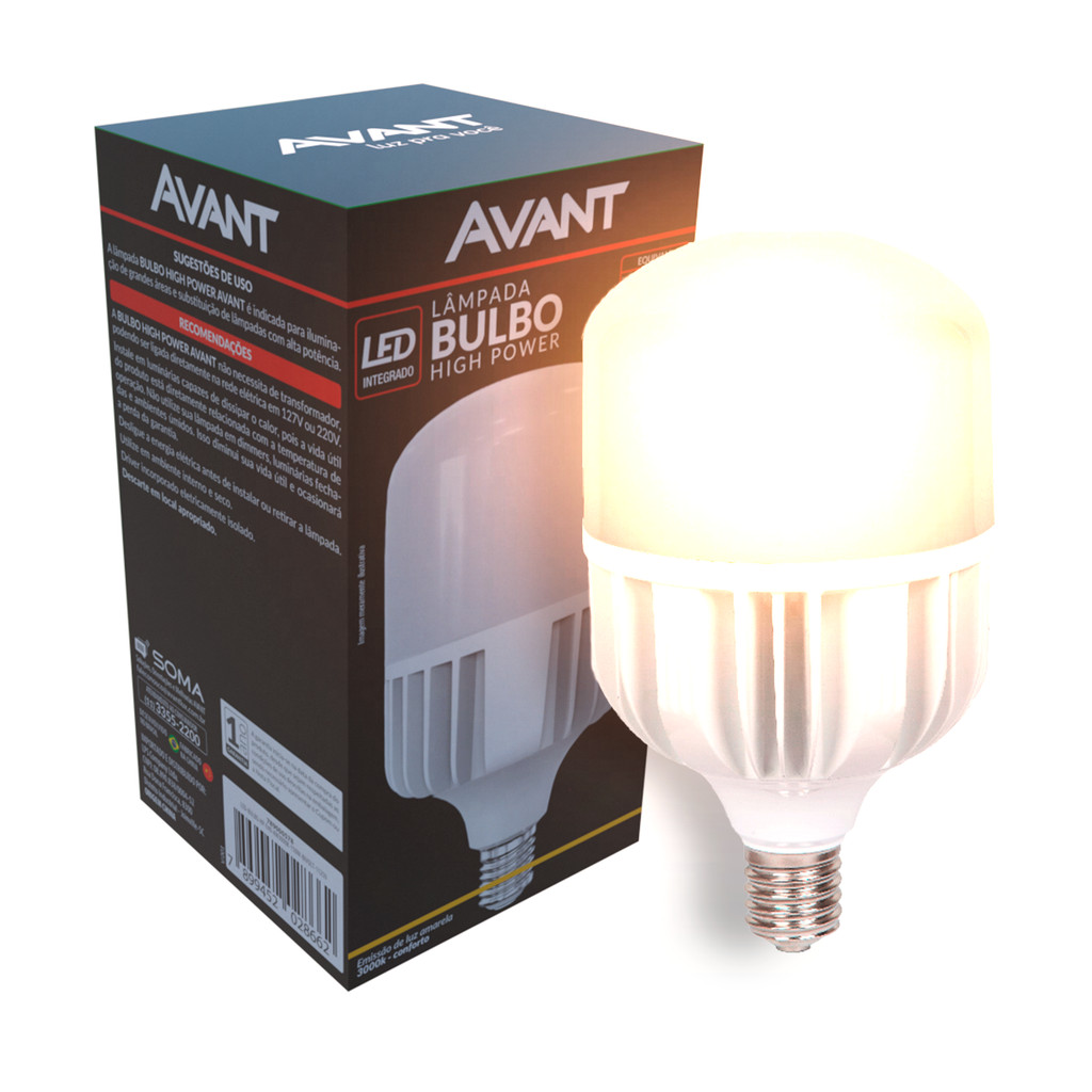 Lampada Led Bulbo Hp 200w 3000k Branco Quente E40 110v/220v Ip20 Branco Cod: 789030575 Avant em Oferta na Shopee