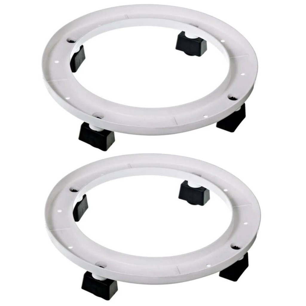 Kit 2 Suportes Botijão de Gás C/ Rodas 28,5x5Cm Branco 	013 Nitron em Oferta na Shopee