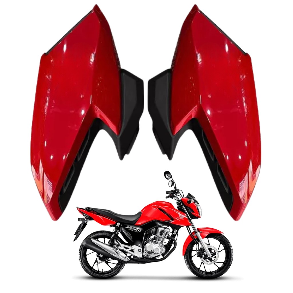 Asa Aba Lateral Aleta Tanque Honda Cg Fan Start 160 Vermelho Maceió 2022 2023 PARAMOTOS HONDA