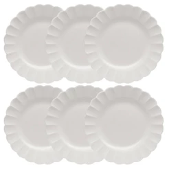 Jogo de 6 Pratos Rasos 27,5cm Oxford Flora Camélia